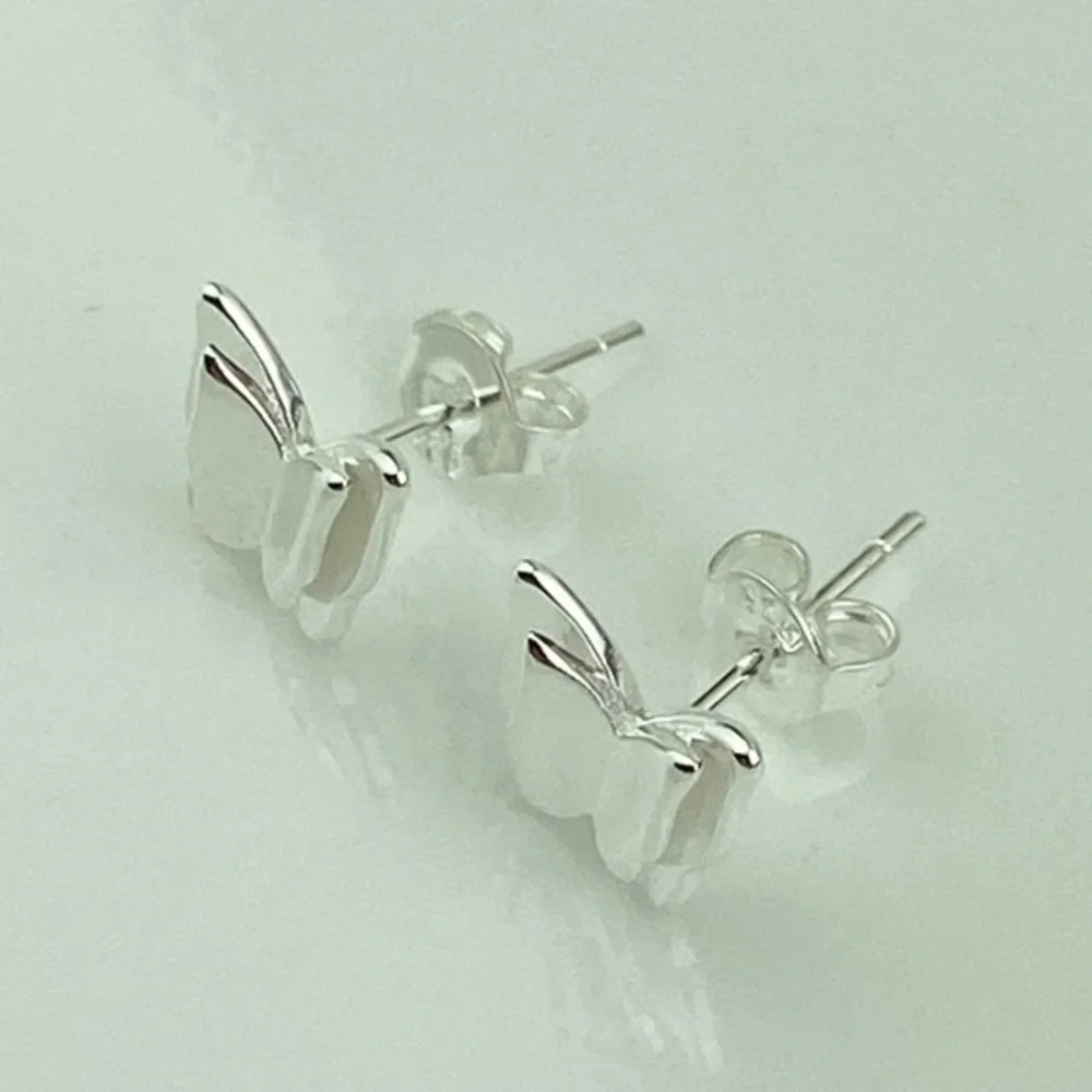 Sterling‎ Silver Earrings Butterfly Post Earrings